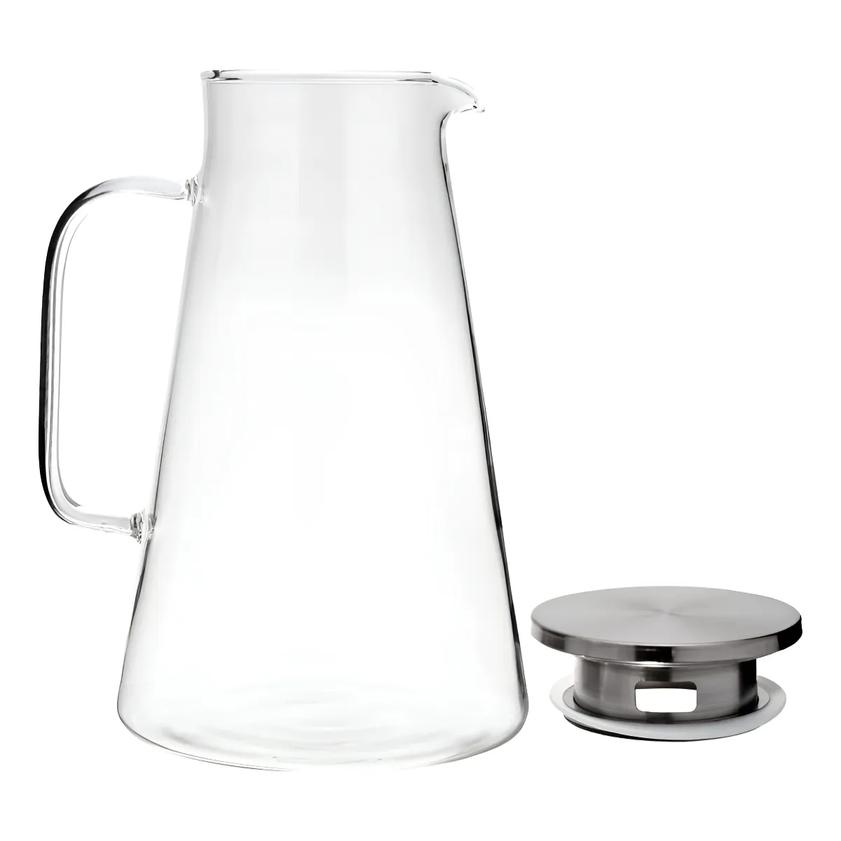 Jarra Vidro Borossilicato com Tampa Inox 1,8 Litros