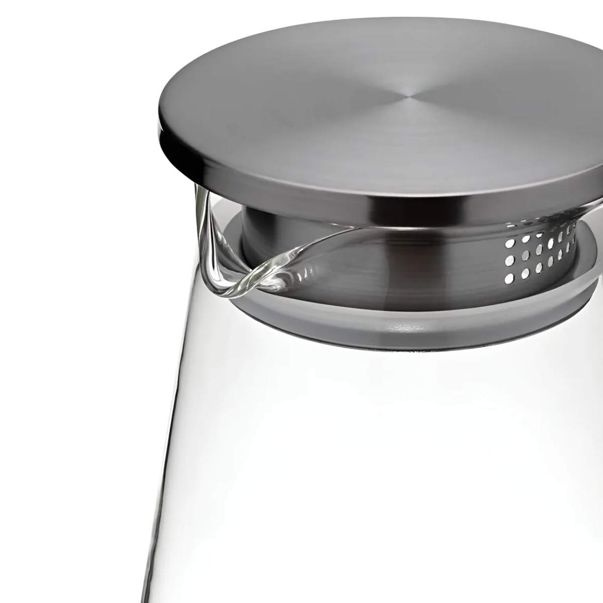 Jarra Vidro Borossilicato com Tampa Inox 1,8 Litros