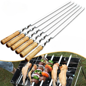 Kit Espetos Churrasco Aço Inox